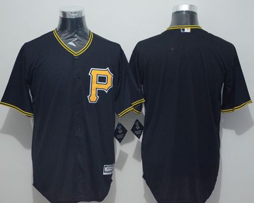 Pirates Blank Black New Cool Base Stitched MLB Jersey - Click Image to Close